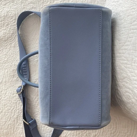 Juicy Couture Slate Blue Obsession Velour Satchel - Picture 7 of 13